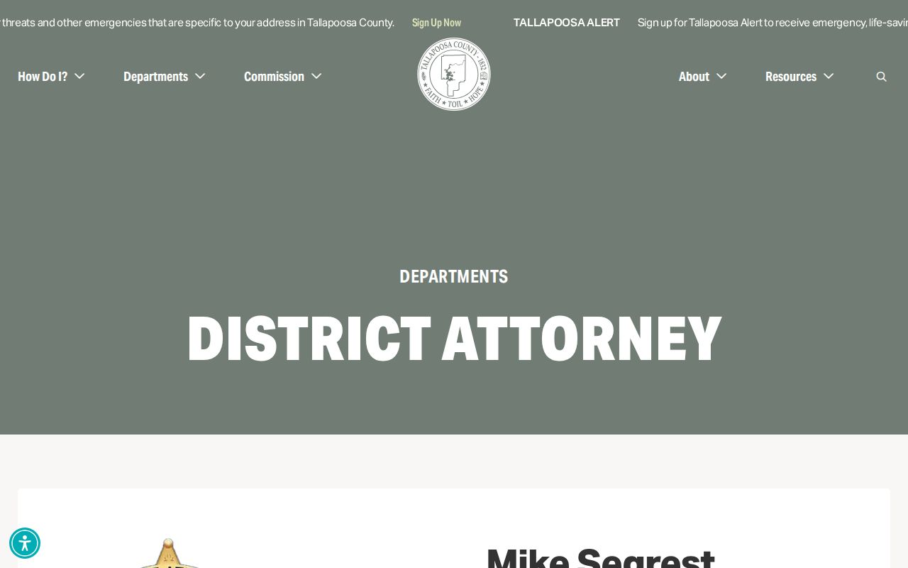 Tallapoosa County criminal docket District Attorney information