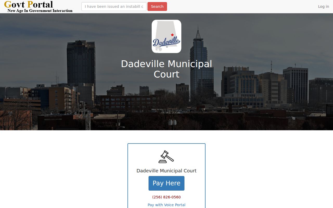 Dadeville court docket payment portal limits
