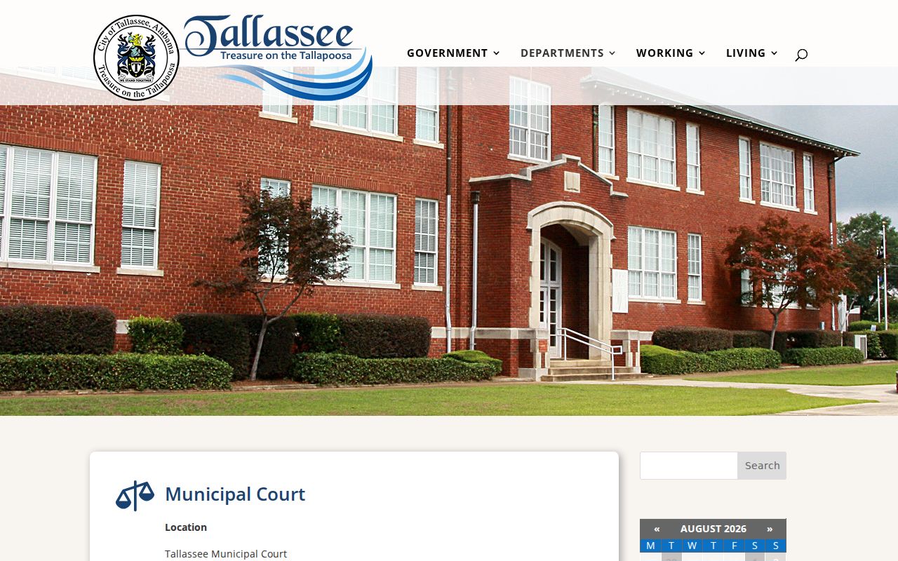 Tallassee docket search municipal court information
