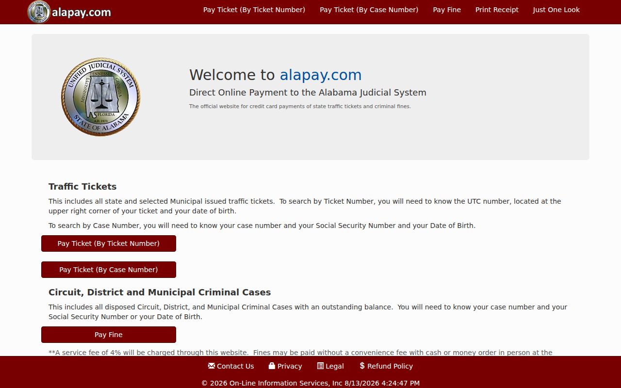 Tallapoosa County traffic ticket AlaPay portal